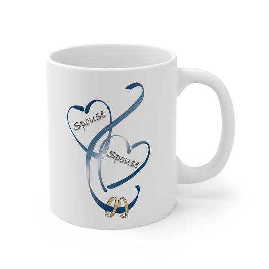 Spouse Spouse 11oz White Mug (Dk Blue)