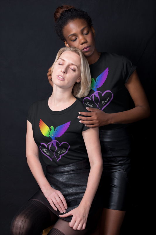 Rainbow Bird & Hearts - Bride Bride (Purple)